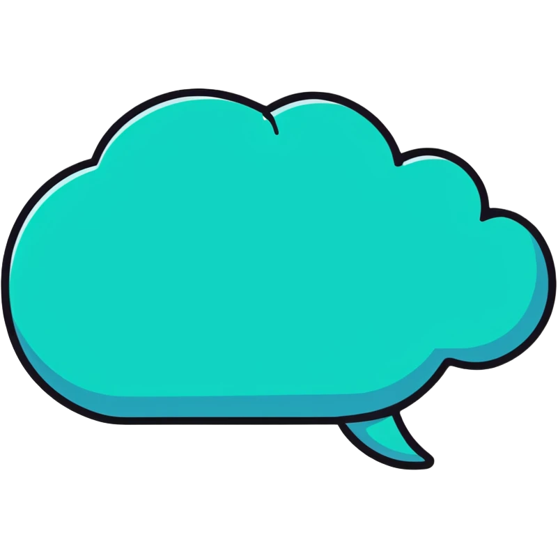 thought bubble with ideas, brainstorming app logo emoji