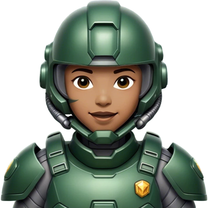Cinematic Realistic StarCraft Terran Marine Portrait, head tilted dramatically with an exaggeratedly amused expression, blending futuristic grit with a hint of unexpected humor. His steely gaze and determined features, set against intricately detailed tactical armor in dark green and grey, are rendered with lifelike texture and dynamic lighting, high shine, dramatic yet whimsical, capturing the essence of a Terran Marine whose epic strength is accompanied by a playful edge. emoji