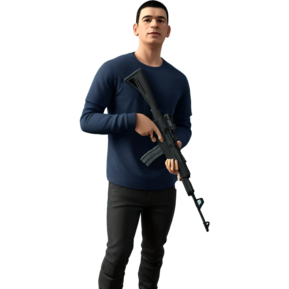 boy with assault rifle emoji