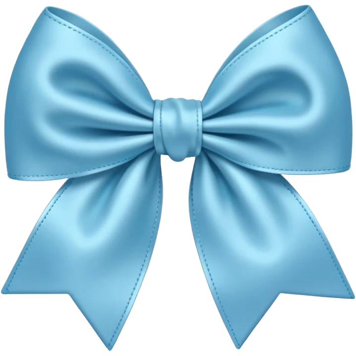 Light blue colour bow emoji