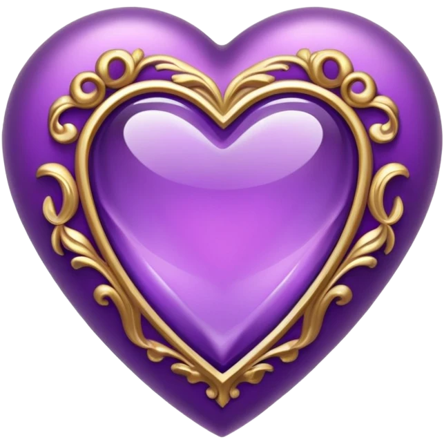 rococo heart gem purple emoji