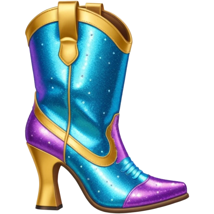 Disco cowgirl boots emoji