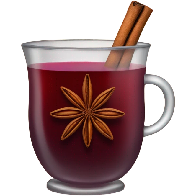 Mulled wine with star anise emoji