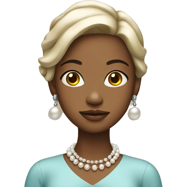 Girl with pearl earrings  emoji