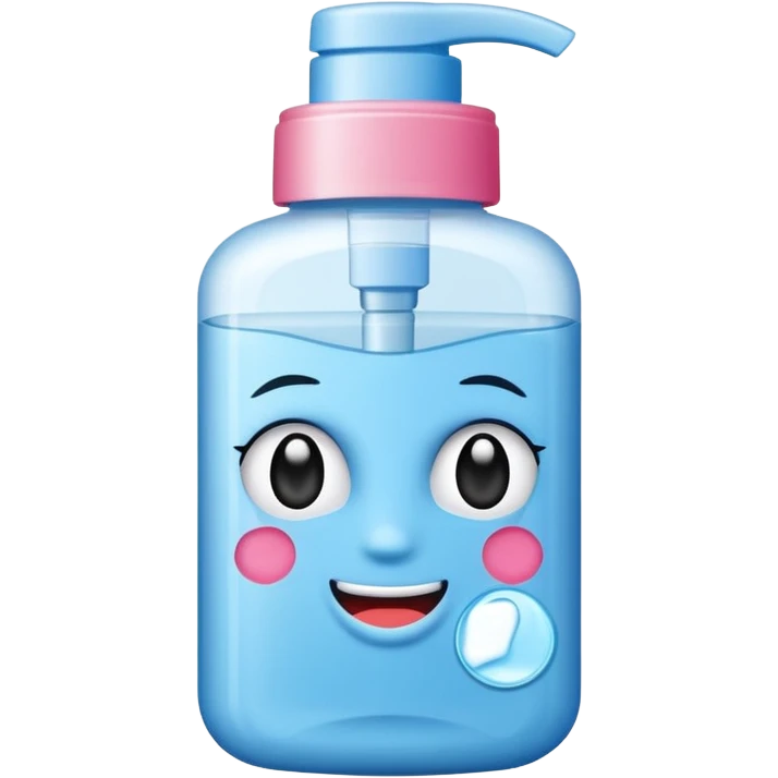 Make up remover bottle with a sticker  emoji