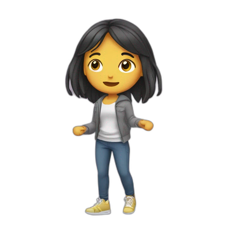 Fille qui dab emoji