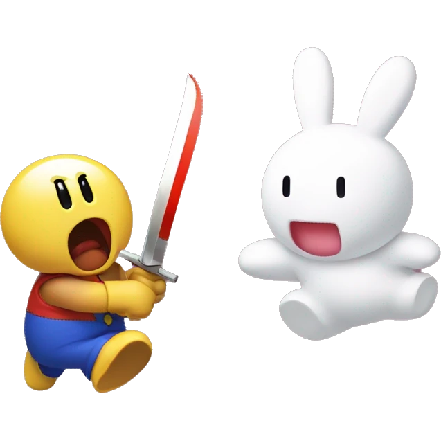 kirby fighting miffy emoji