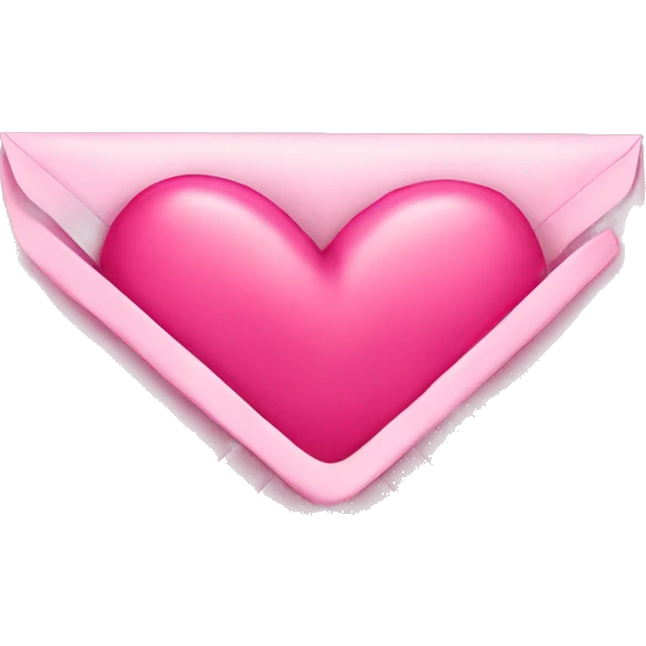 pink envelope with heart emoji