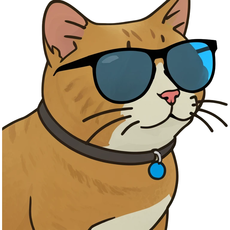 Cat with sunglasses emoji