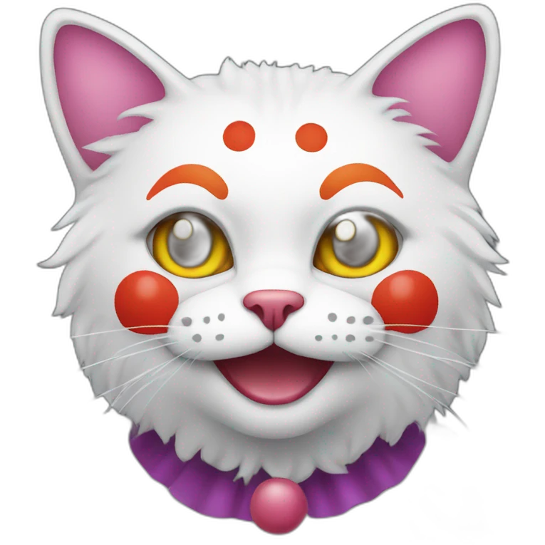 Cat as a clown emoji