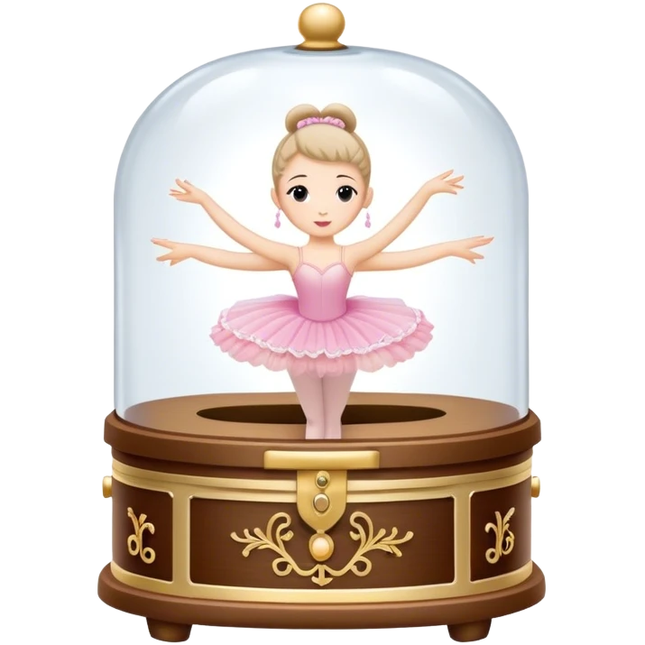 A ballet dancer stands in a music box A ballet dancer stands in a music box emoji