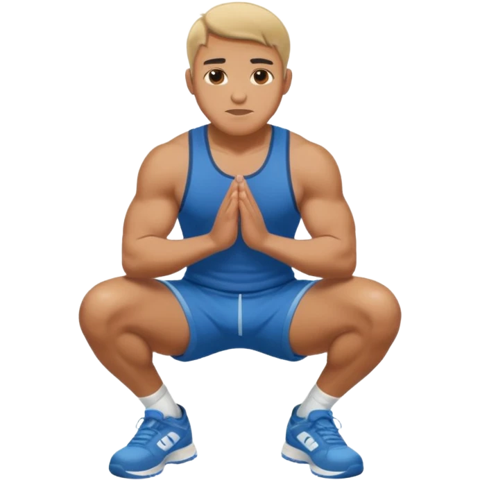 A man squatting emoji