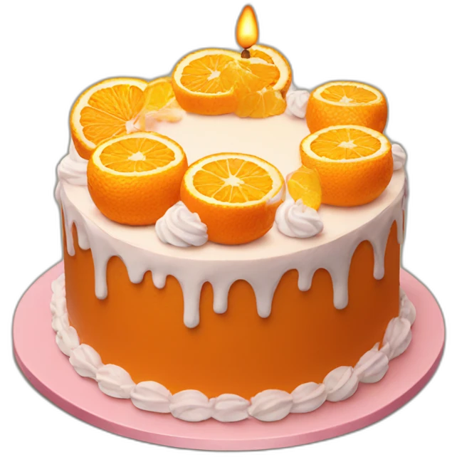 26th birthday cake orange emoji