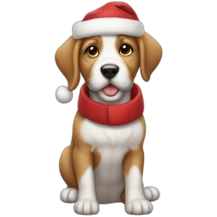 puppy santa emoji
