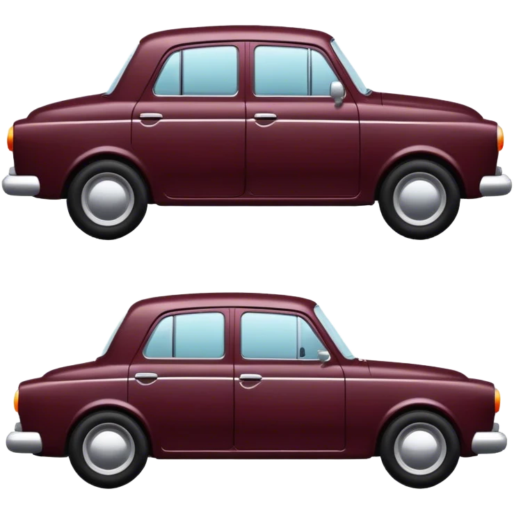 dark burgundy car emoji