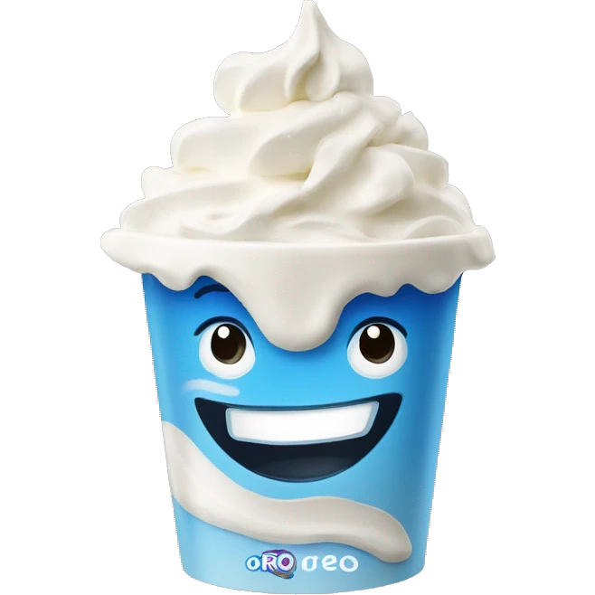 Oreo brand frozen yogurt cup emoji