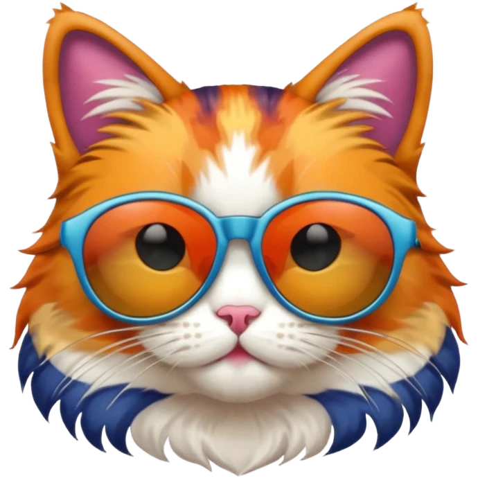 A cat wearing sunglasses emoji