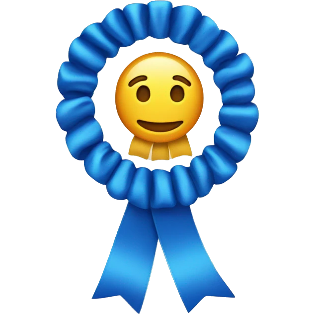 Blue ribbon emoji emoji