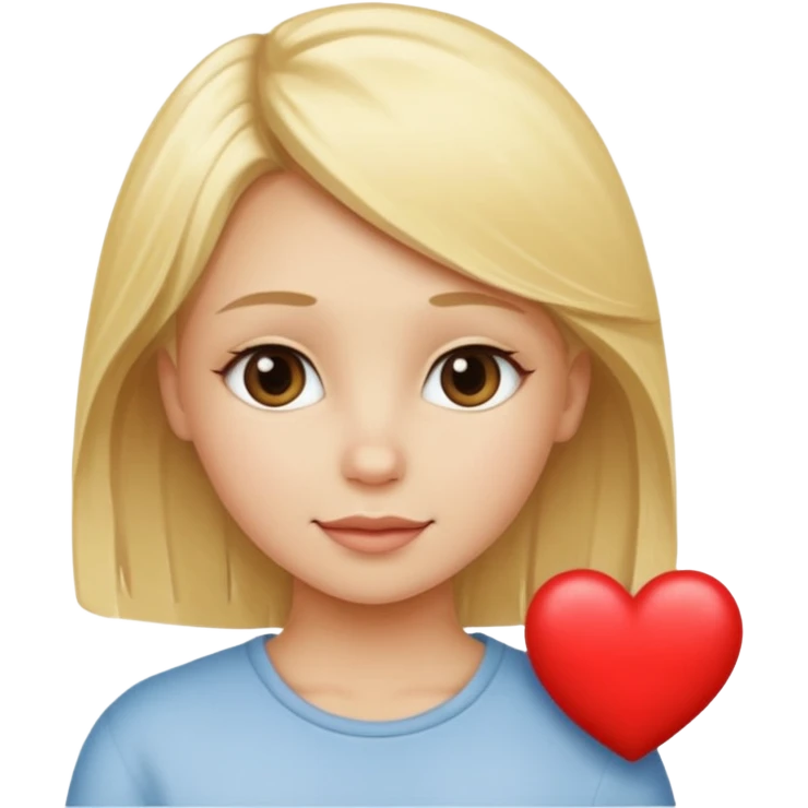 Chica rubia diciendo te amo emoji