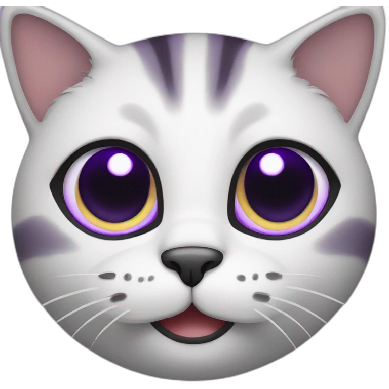 cat with purple eyes emoji