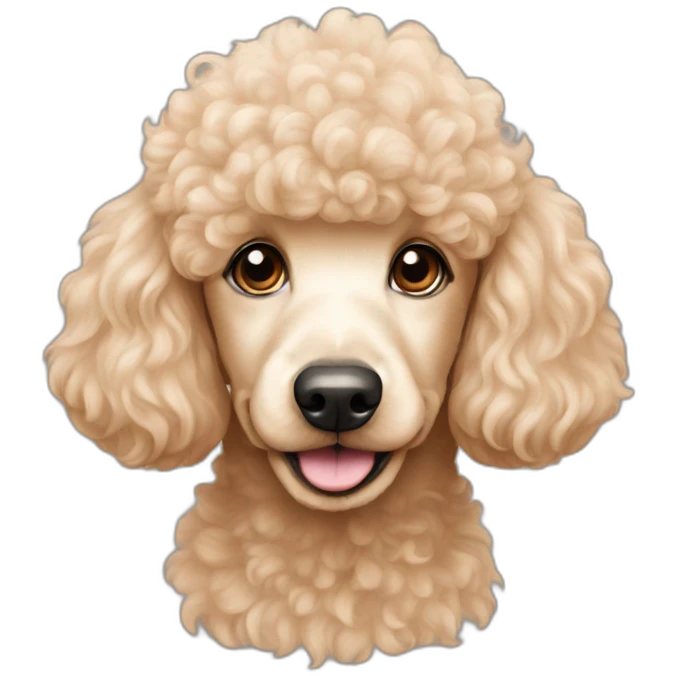 Face of poodle apricot emoji