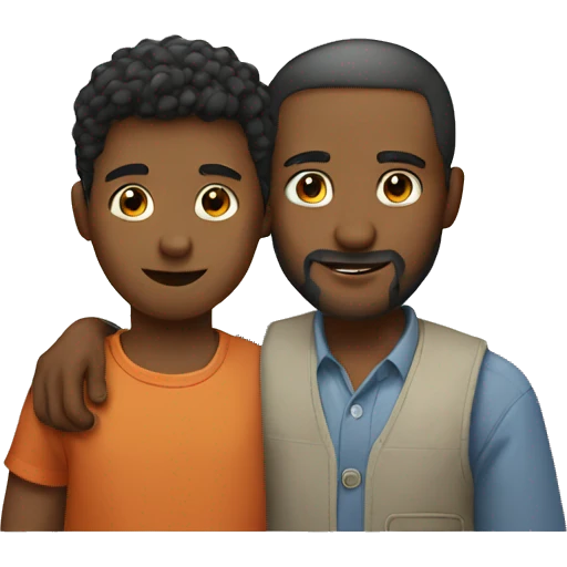 Son with his father emoji
