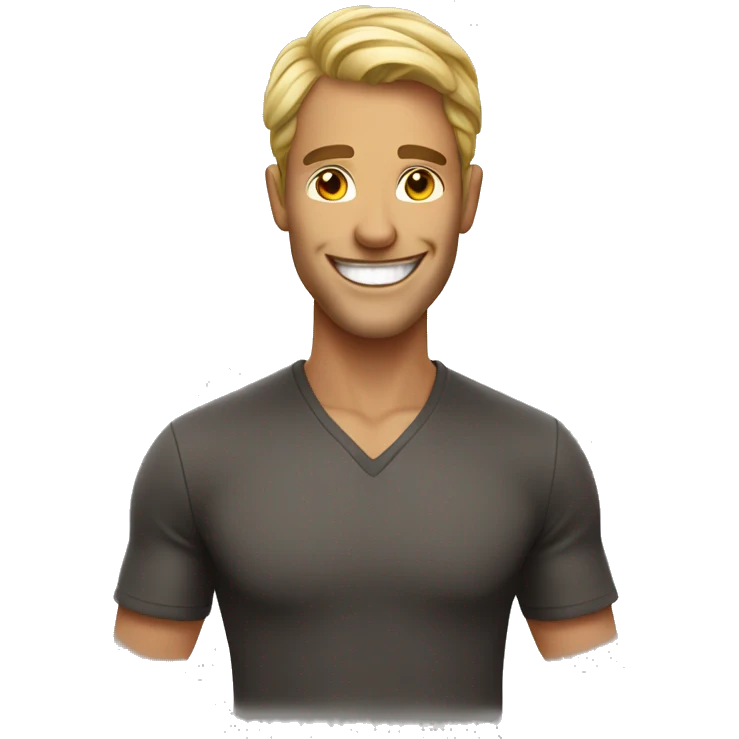 A sexy man with a charismatic smile emoji