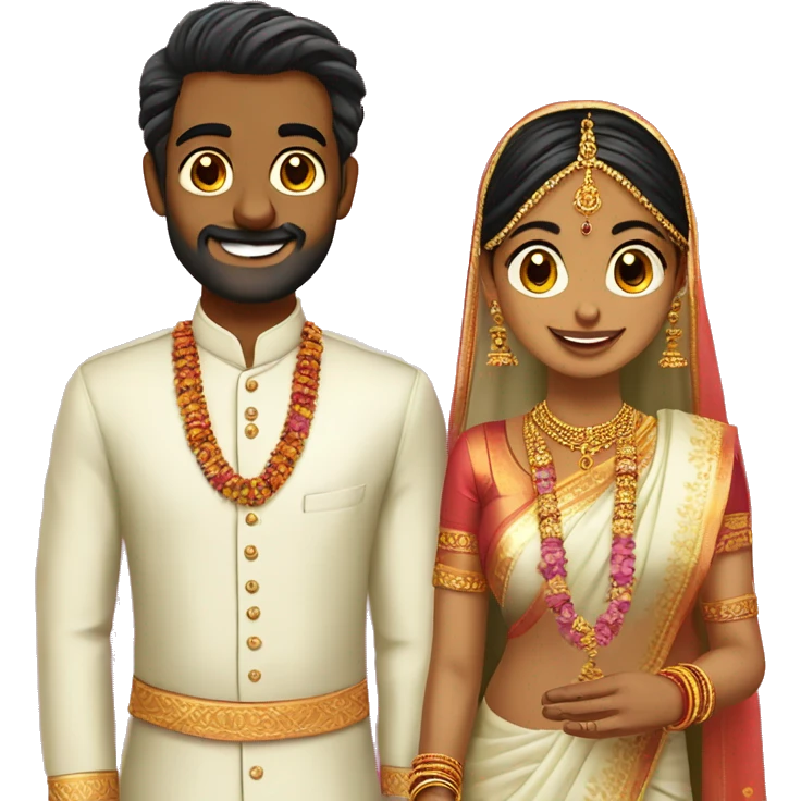 wedding hindu vetti sattai couples emoji