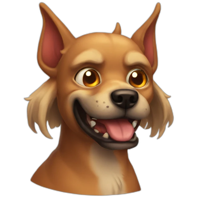 Demon dog emoji