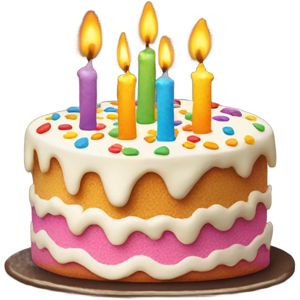 Cake smiling with candles emoji