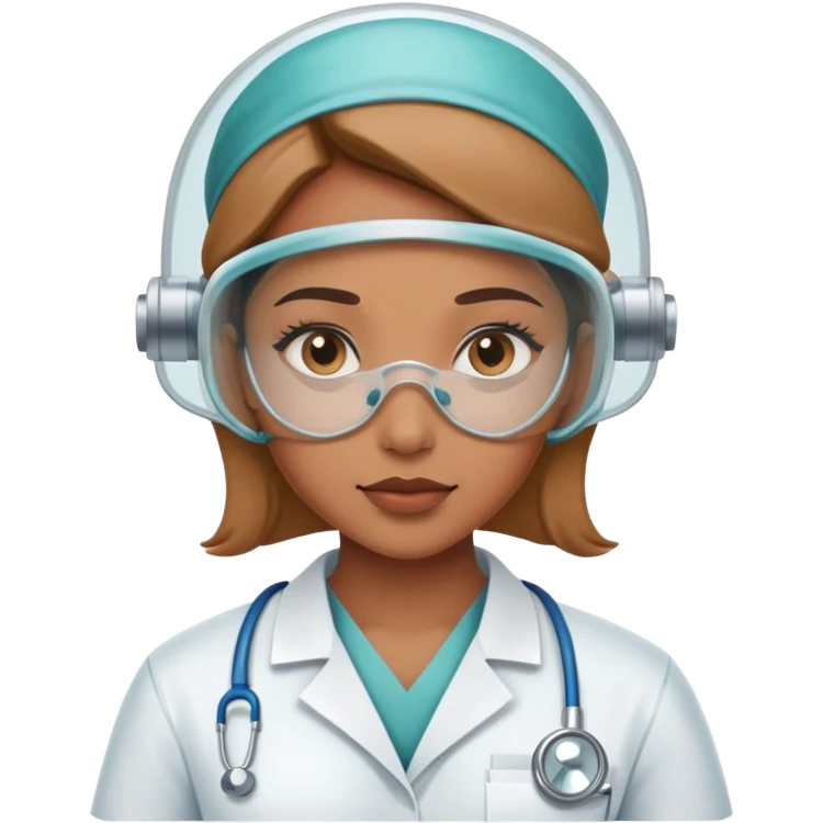 Light brown skin Medical girl sterilize tech emoji