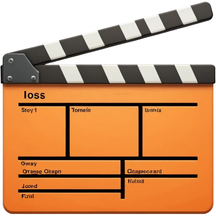 orange clapperboard emoji