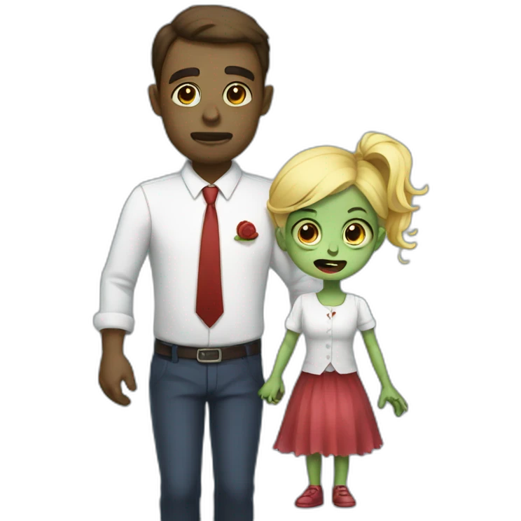 baby zombie with her CEO dad emoji