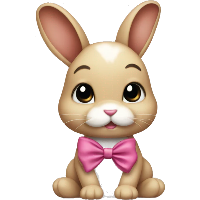 bunnie with bow emoji