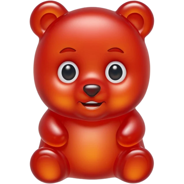 gummy bear with eyes and hair emoji
