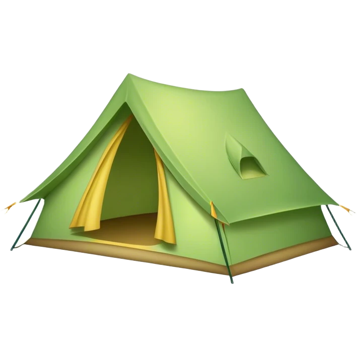 light green tent emoji