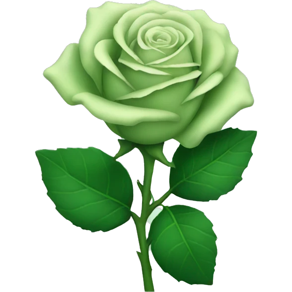 Green rose  emoji