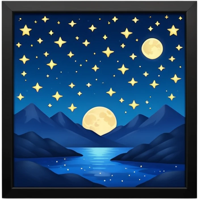 Showing now it's night. emoji