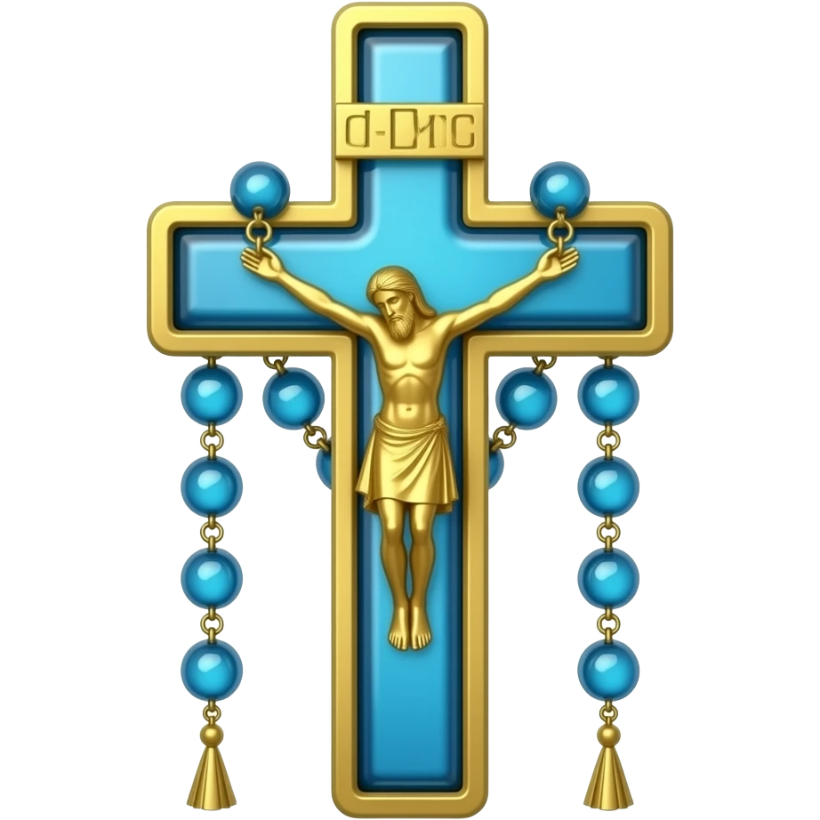 cruz sagrada royal vidro brilhante com rosário royal vidro brilhante emoji