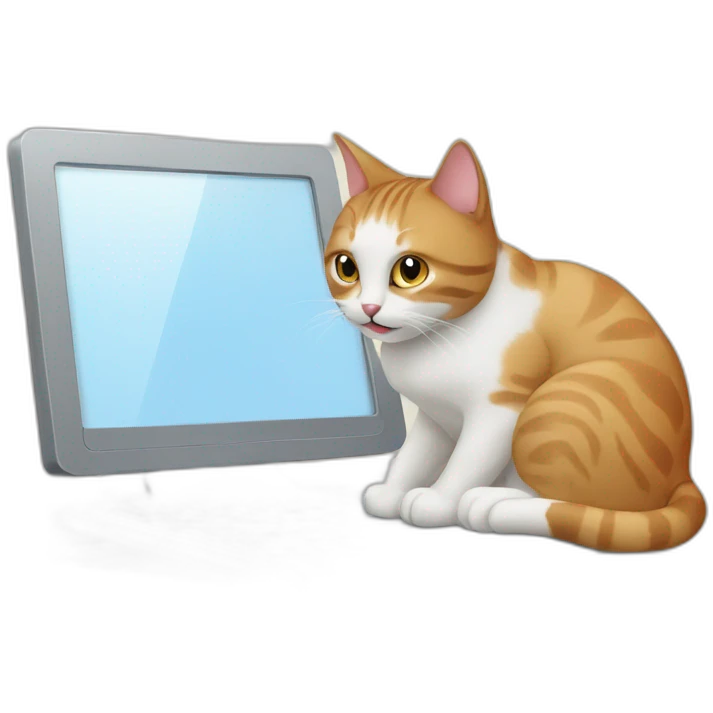 cat typing on pc emoji