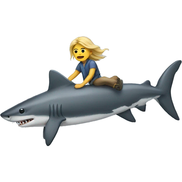 me riding a shark with a sick mullet emoji