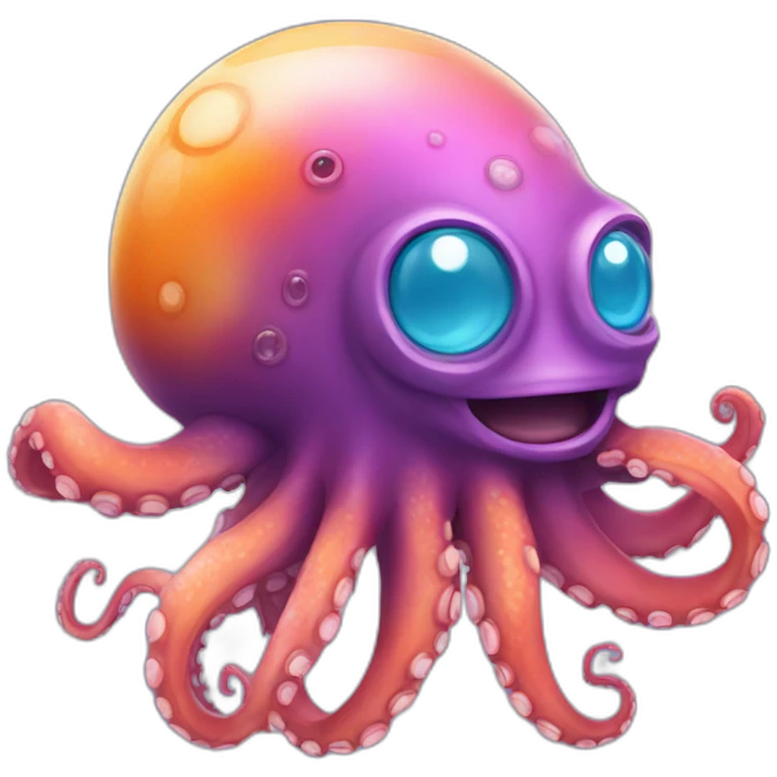 A smiling octopus spaceship emoji