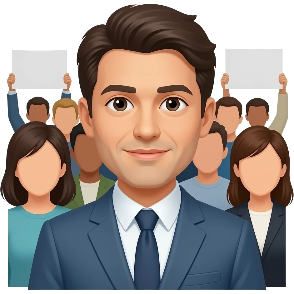 UN MONTO DE PERSONAS MANIFESTANDOSE emoji