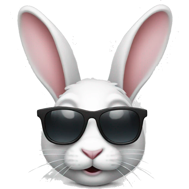 Rabbit with sunglasses emoji