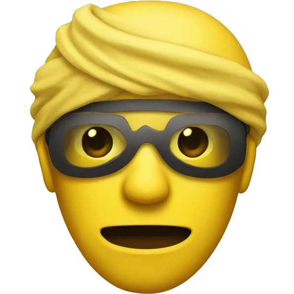 yellow man with mask emoji