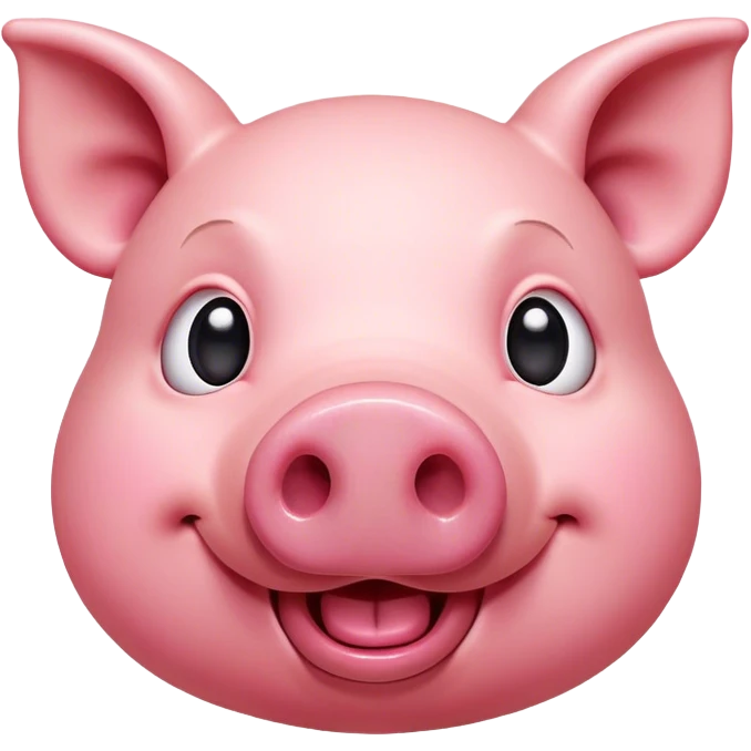 Cinematic Comical Pig Portrait Emoji, Head tilted dramatically with an exaggeratedly amused expression, featuring a striking rosy-pink hide with a playful snout and wide, expressive eyes filled with playful disbelief, Simplified yet hilariously expressive features, highly detailed, glowing with a slightly sassy glow, high shine, dramatic yet playful, stylized with an air of cheeky mischief, bright and endearing, soft glowing outline, capturing the essence of a spirited and over-the-top pig, so meme-worthy it feels like it could oink its way into internet fame instantly! emoji