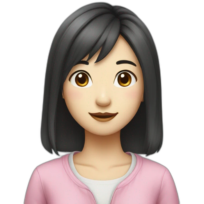 Chinese dog-like girl friend emoji