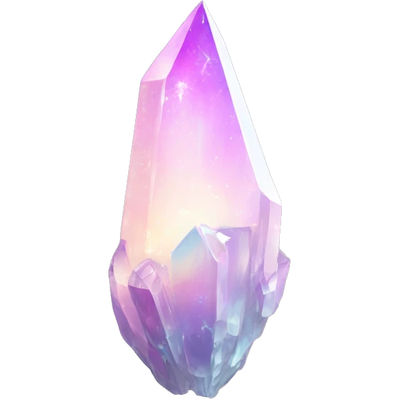 Pastel white iridescent nebula crystal shard emoji