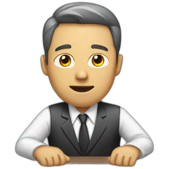 office man at the table emoji