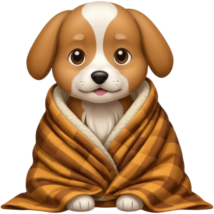 dog wearing a blanket emoji